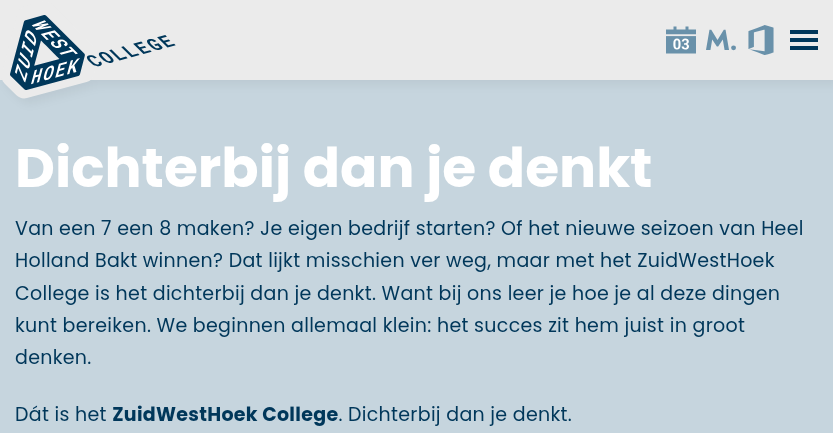 ZuidWestHoek college