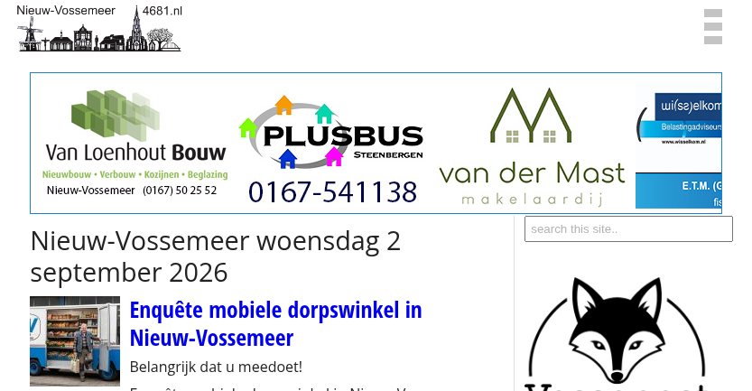 Nieuw Vossemeer, West Brabant dorpswebsite